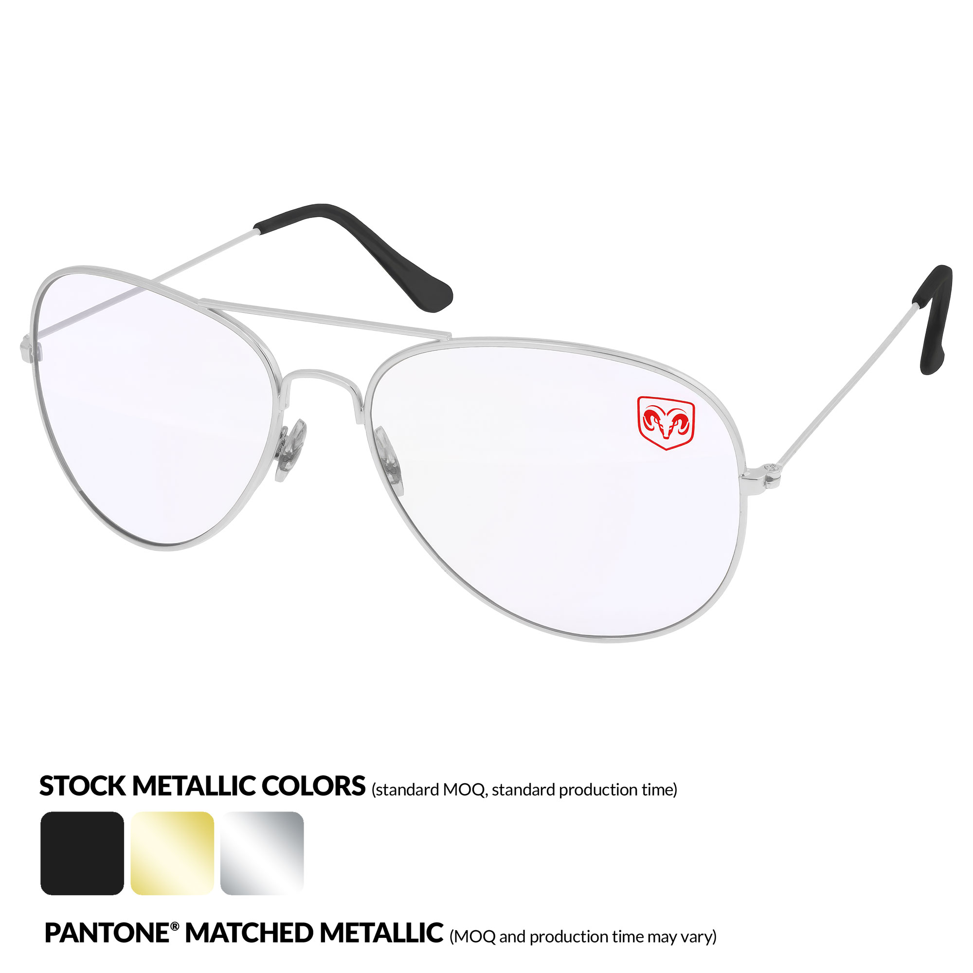 Metal Aviator With Blue Light Blocking Lenses