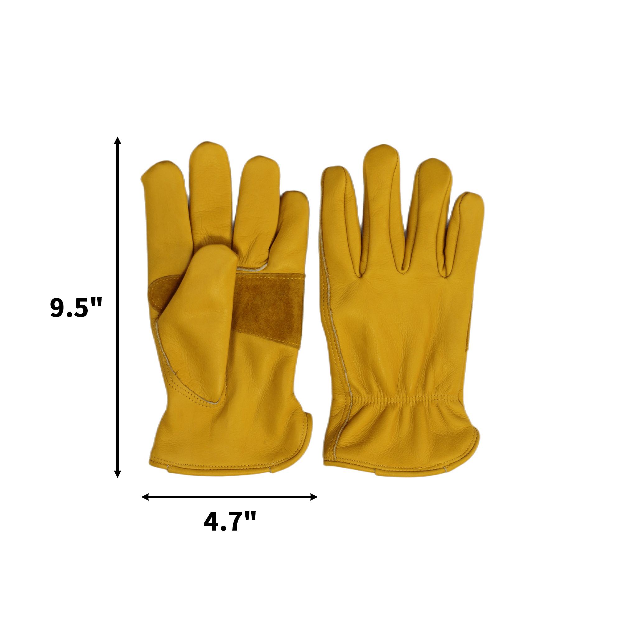 Cowhide Work Glove With Heat Transfer Mark 9.5" X 4.7" 2