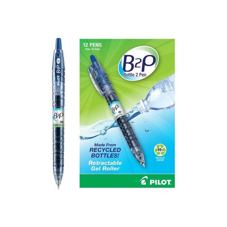 Pilot BeGreen B2P Gel Pens - Blue 0.7 mm 12 Pack 2