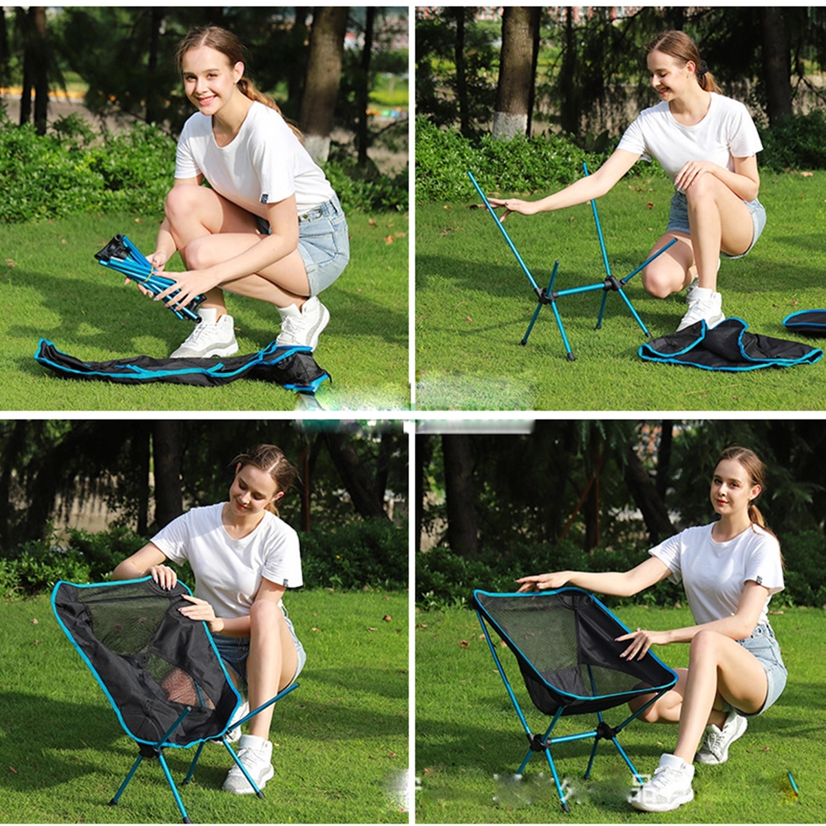 Mesh Folding Chair With Carrying Bag 6