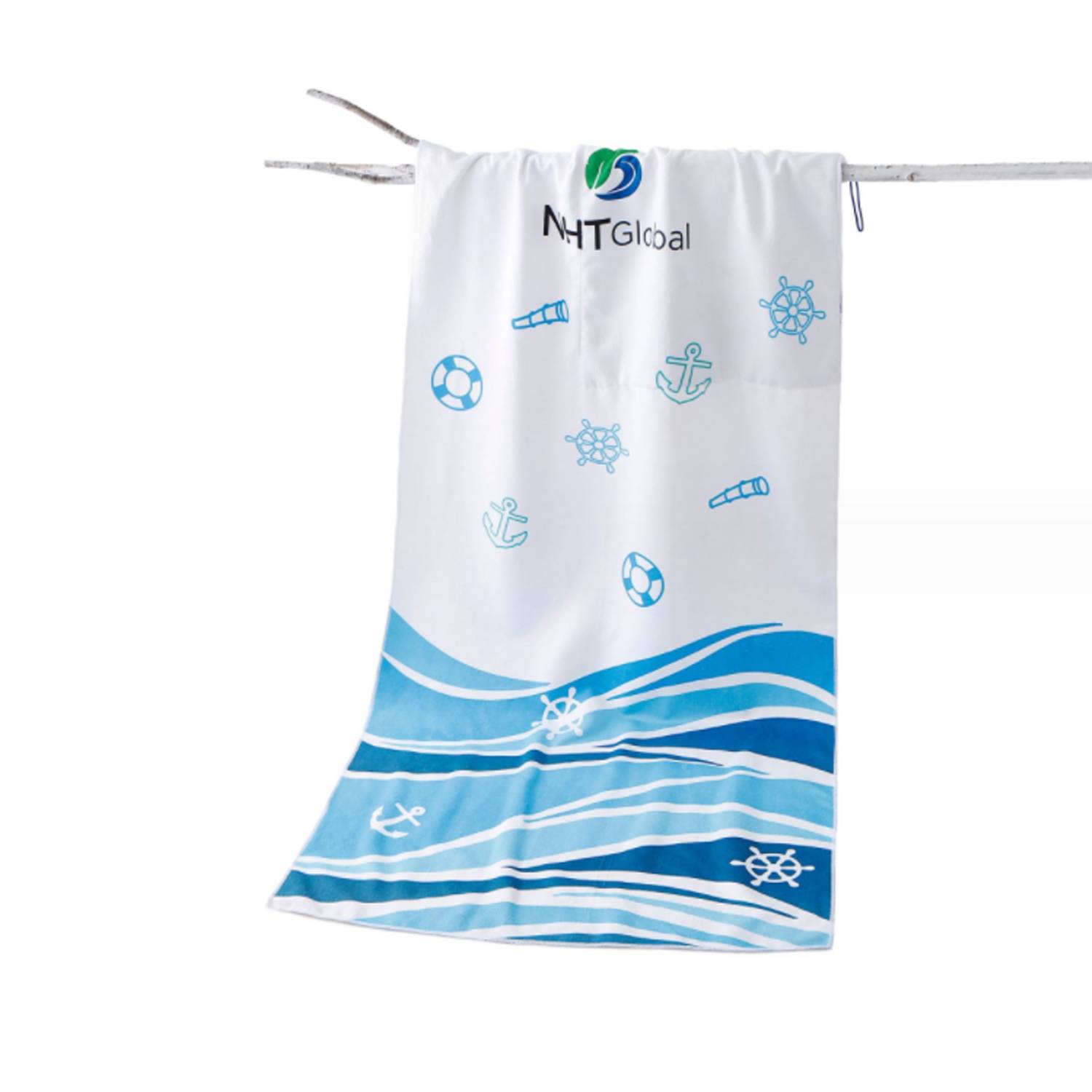 Custom 2-in-1 Microfber Towel Drawstring Backpack 3