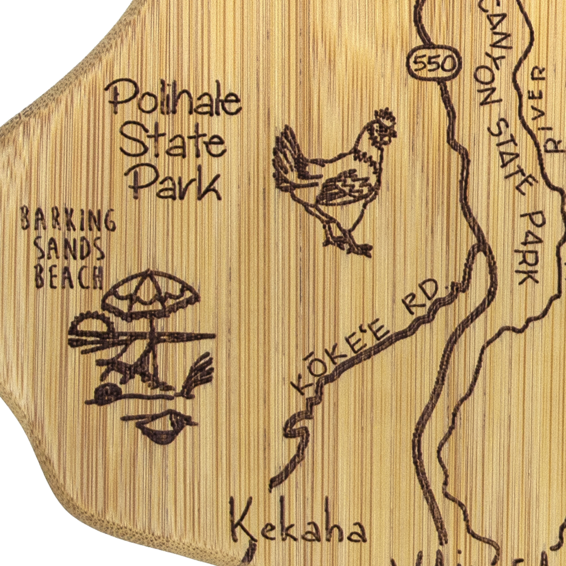 Destination Kauai Hawaii Cutting & Serving Board 10