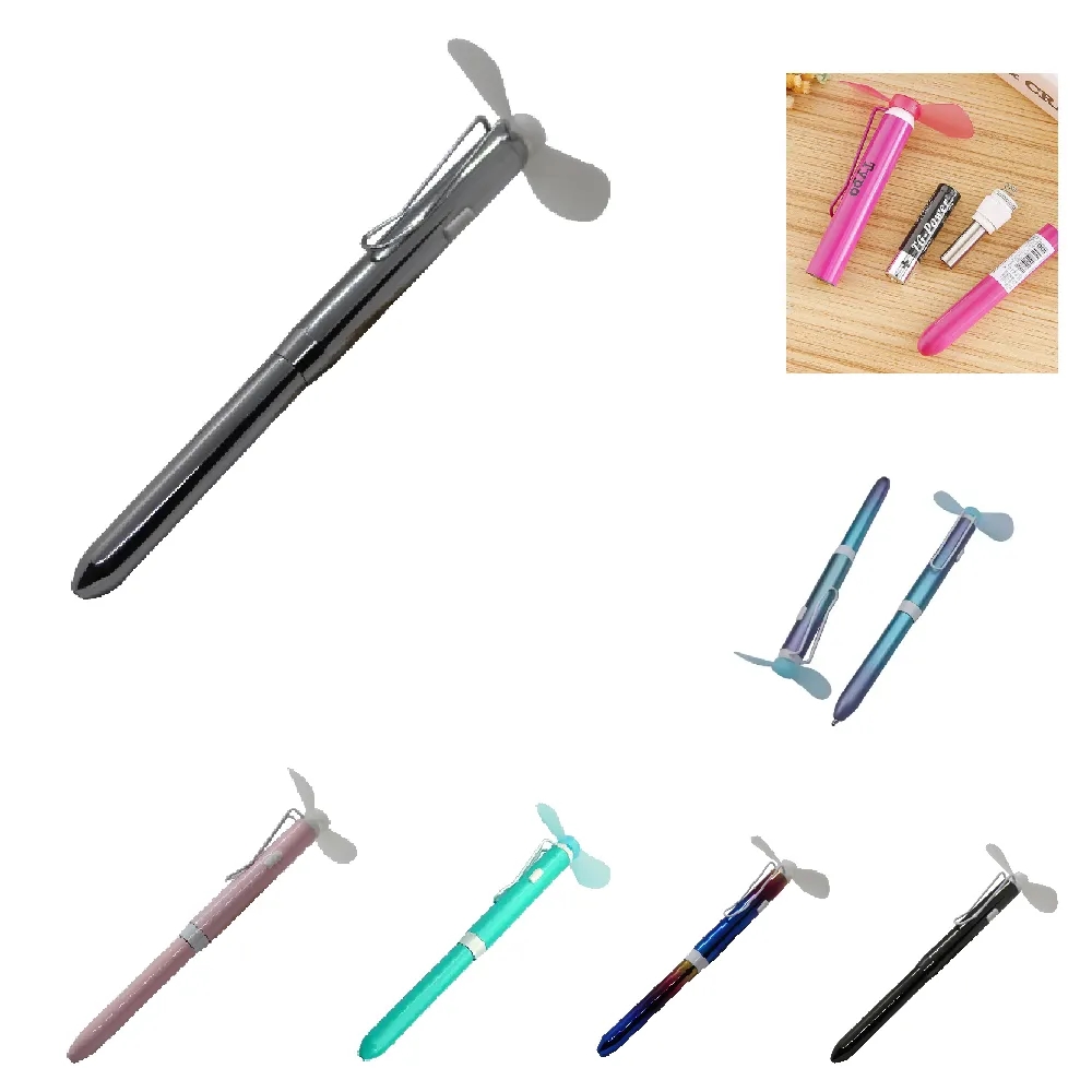 Mini Fan Electronic Metal Ballpoint Pen 4