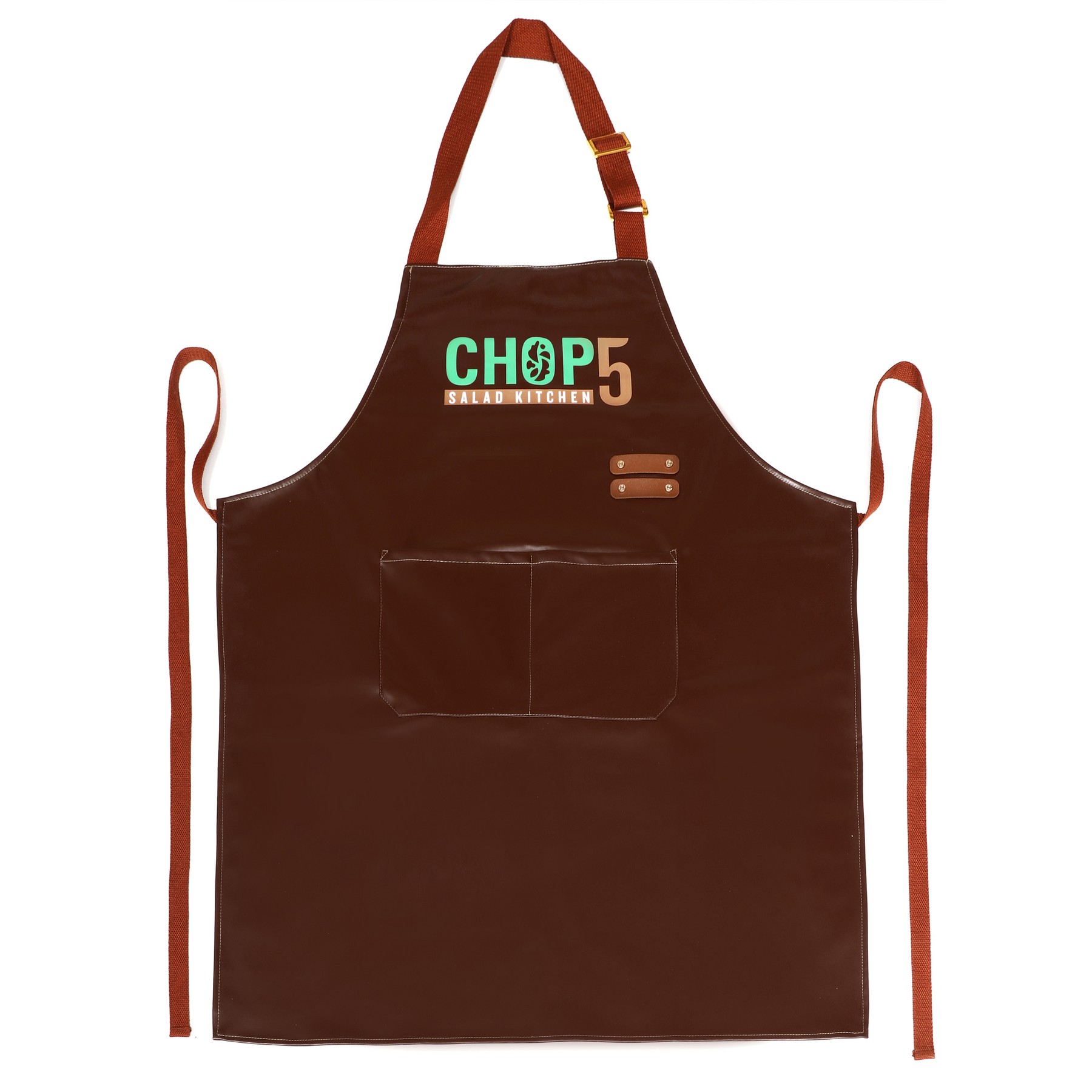 Full Color Heat Transfer Premium Water and Oil Repellent PU Leather Apron 10