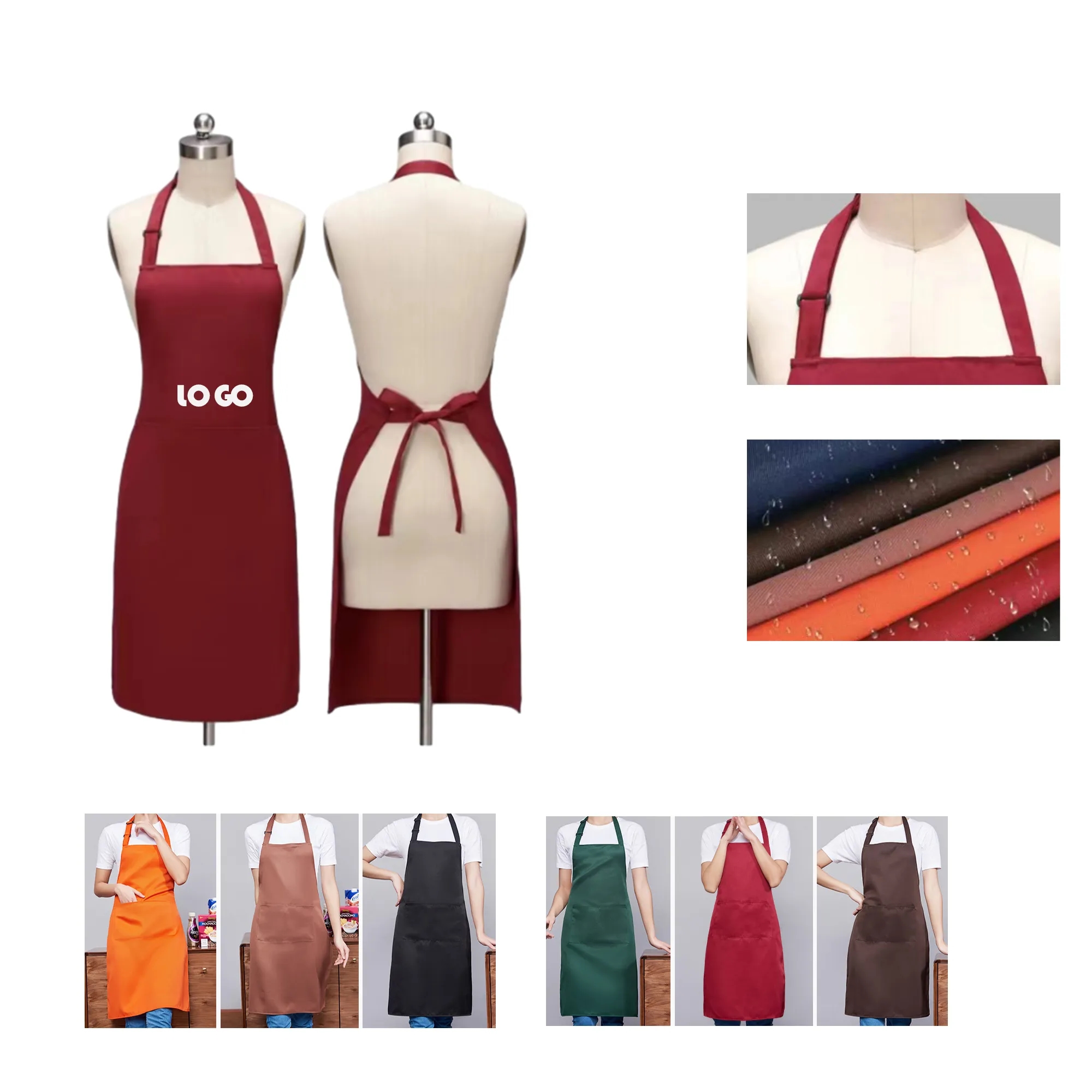 Water And Oil Resistant Adjustable Apron