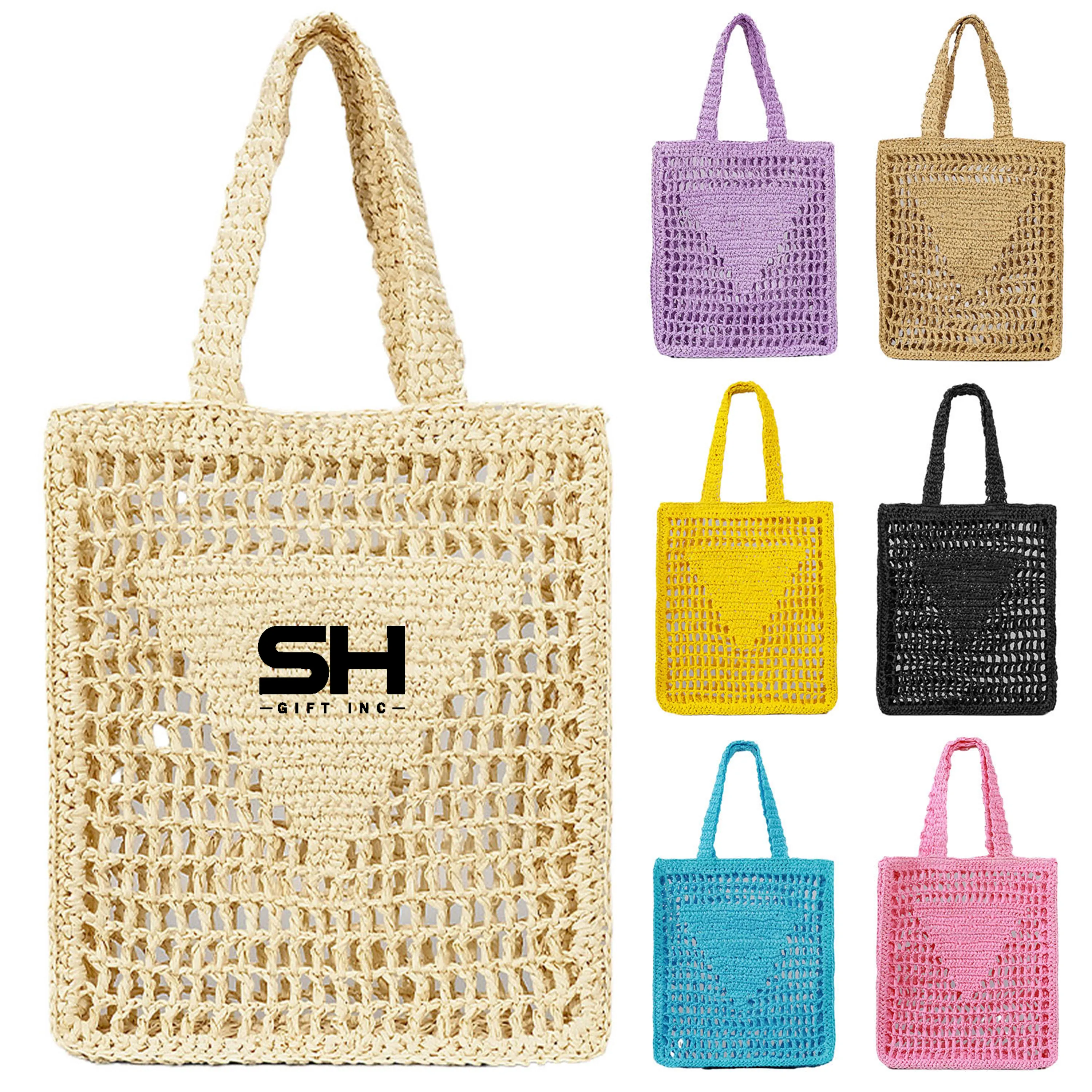Crochet Tote Bag, custom tote bag with logo imprint 2