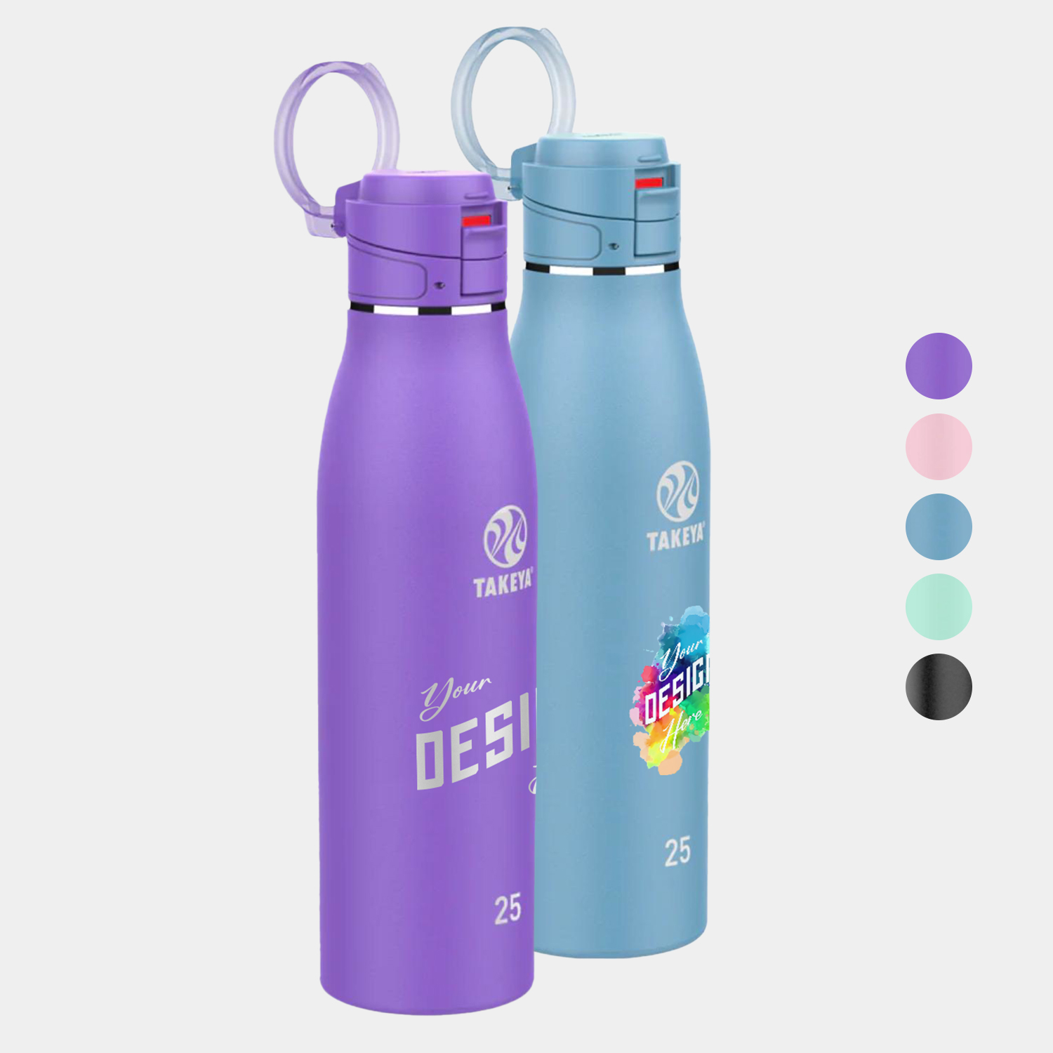 25 oz Takeya® Stainless Steel Insulated Traveler Coffee Bottle, custom water bottle with logo imprint 2