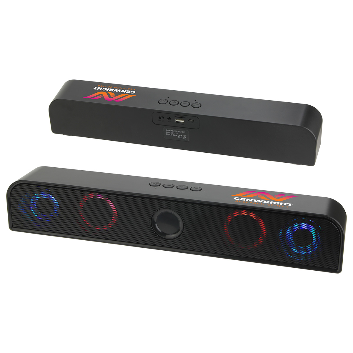 Rhyme Light Up Stereo Speaker Bar 5