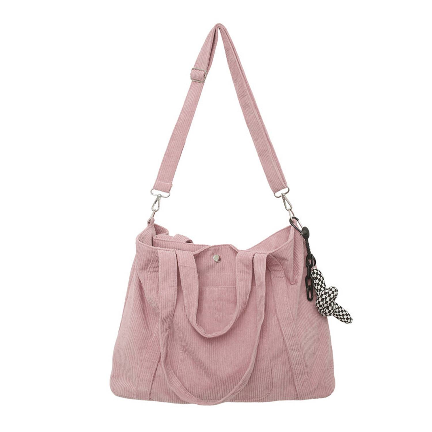 Corduroy Tote Crossbody Bag 4
