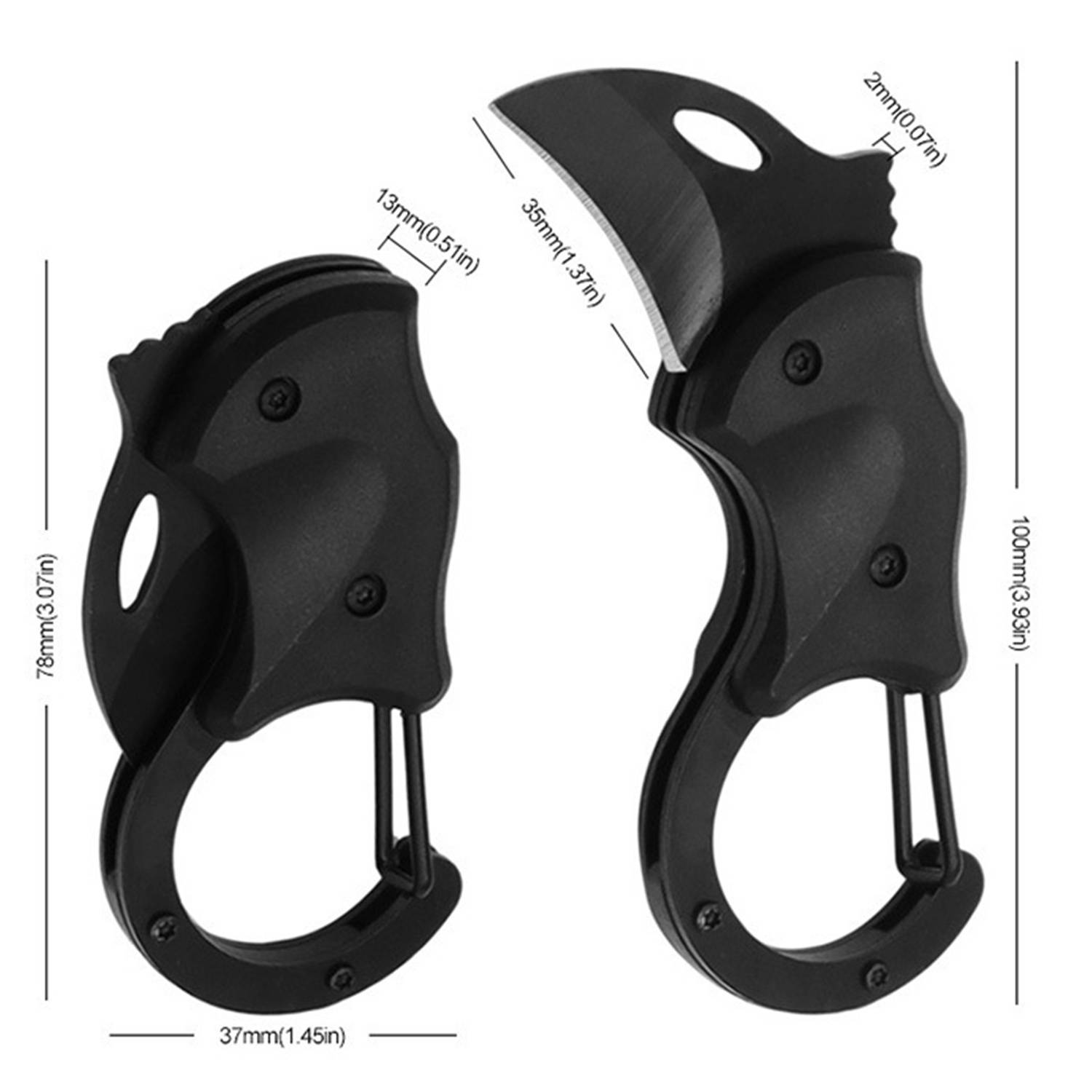 Camping Multifunctional Carabiner Folding Knife 5