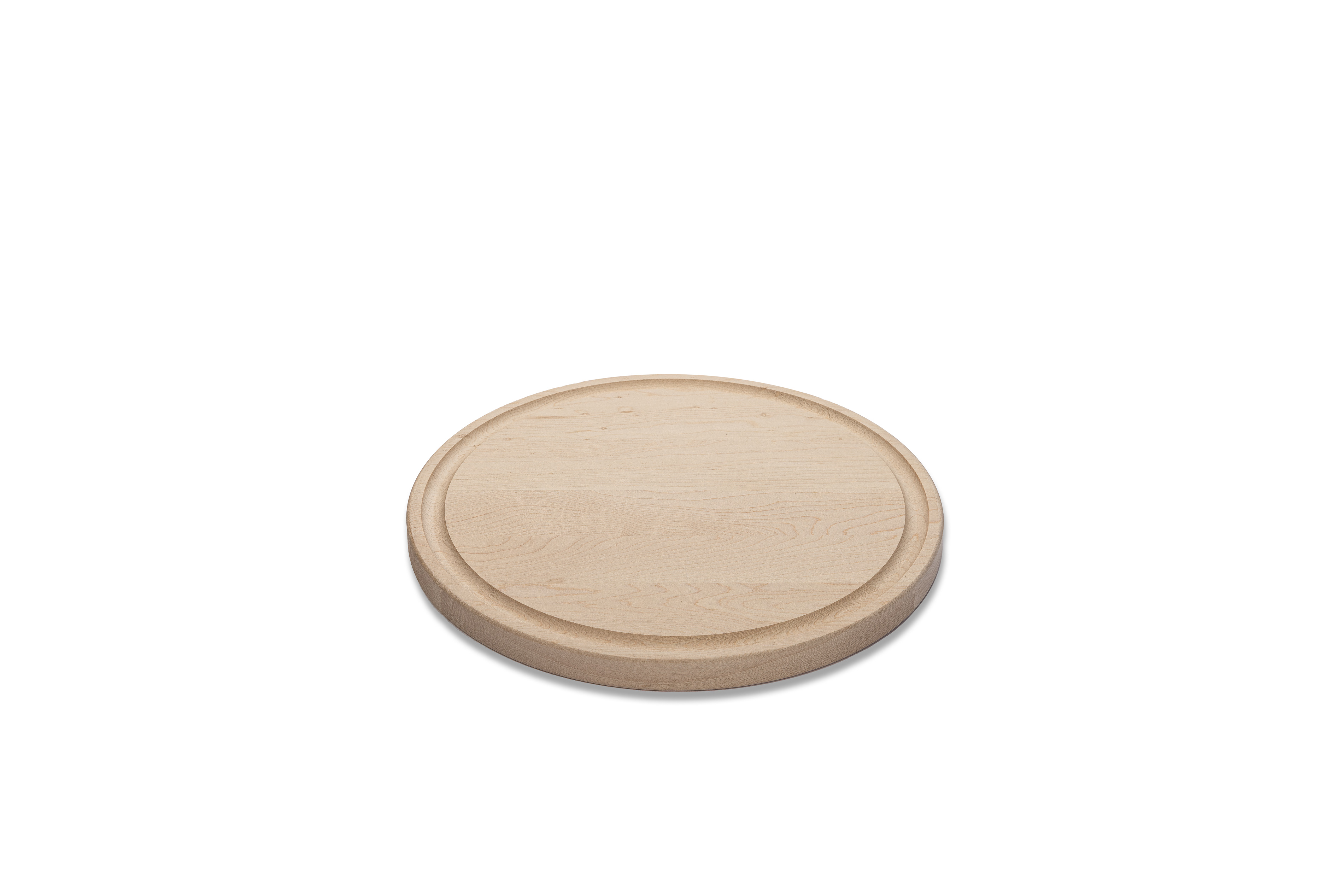 Small Round Maple Cutting Board with Juice Groove 10-1/2"x3/4" 3