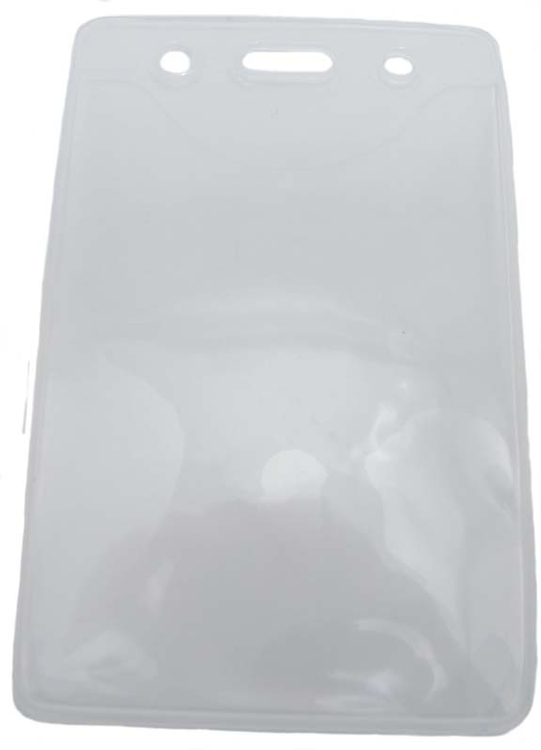 2.55" W x 4.05" H - Vertical PureClear Vinyl Badge Holder (1 Color Imprint) 2