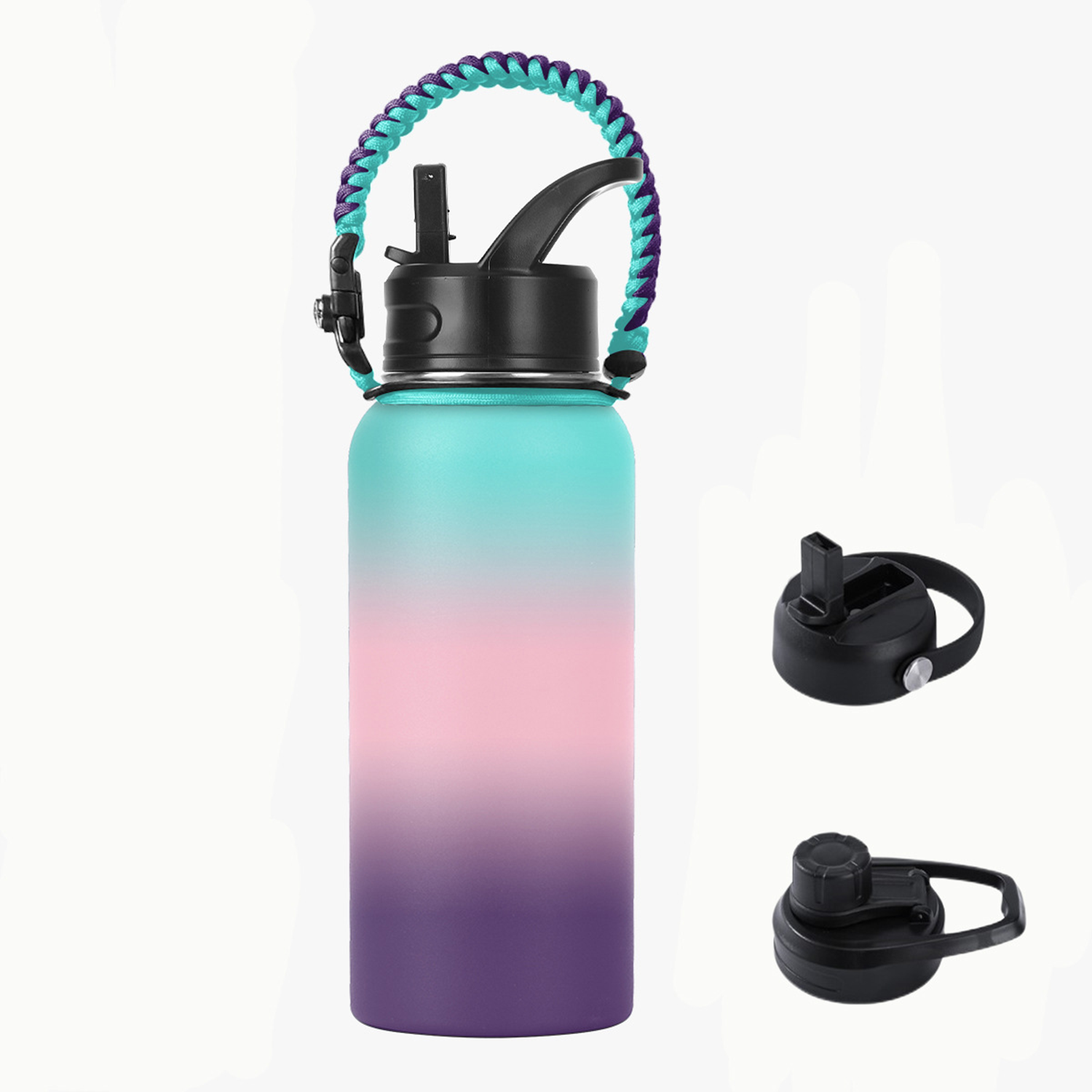40 Oz. Paracord Vacuum Bottle, custom water bottle with logo imprint 4