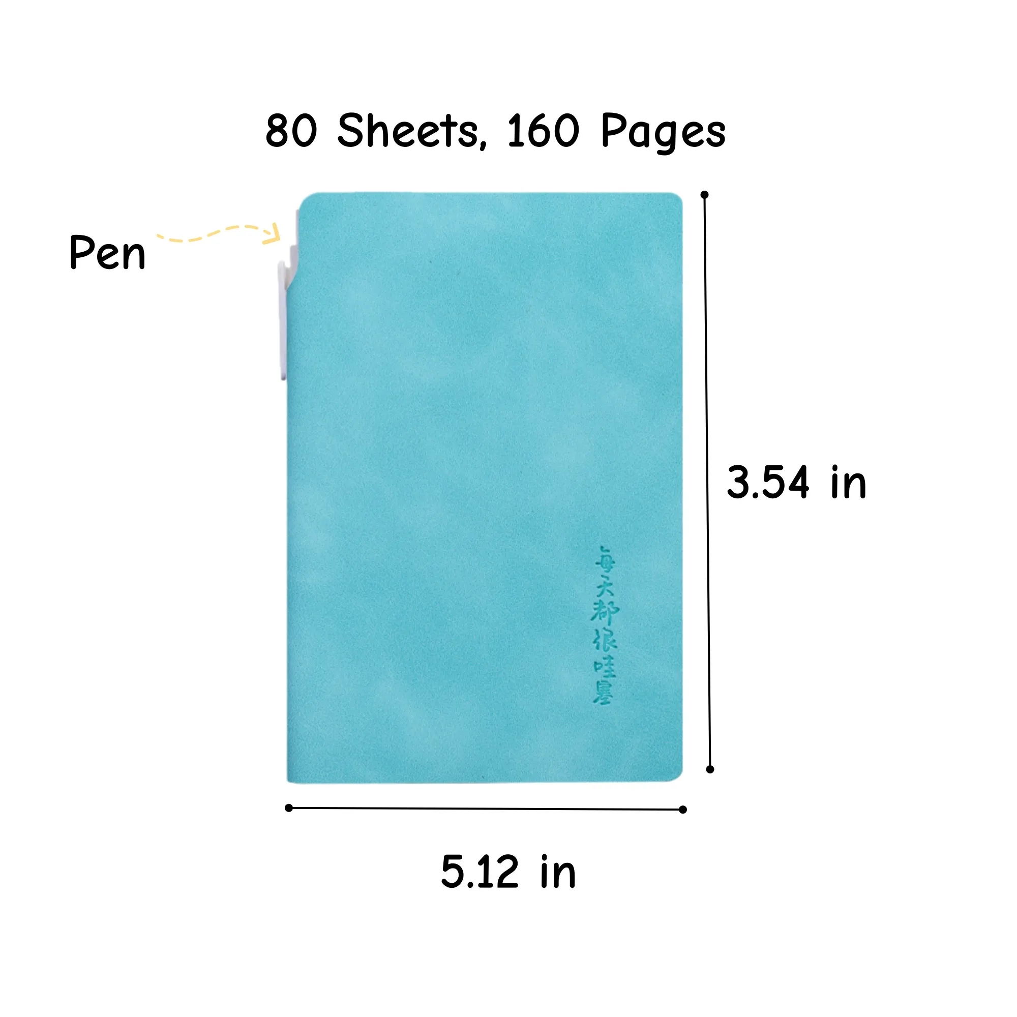 A7 Pocket Notebook Journal Custom Logo Bulk Pack 4