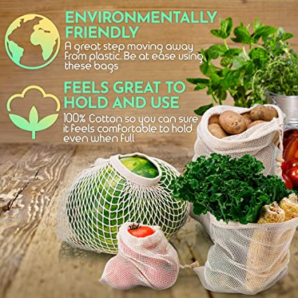 100% Organic Cotton Mesh Produce Bags 3