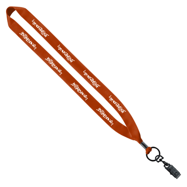 3/4" Polyester Lanyard with Metal Crimp & Bulldog Clip 7