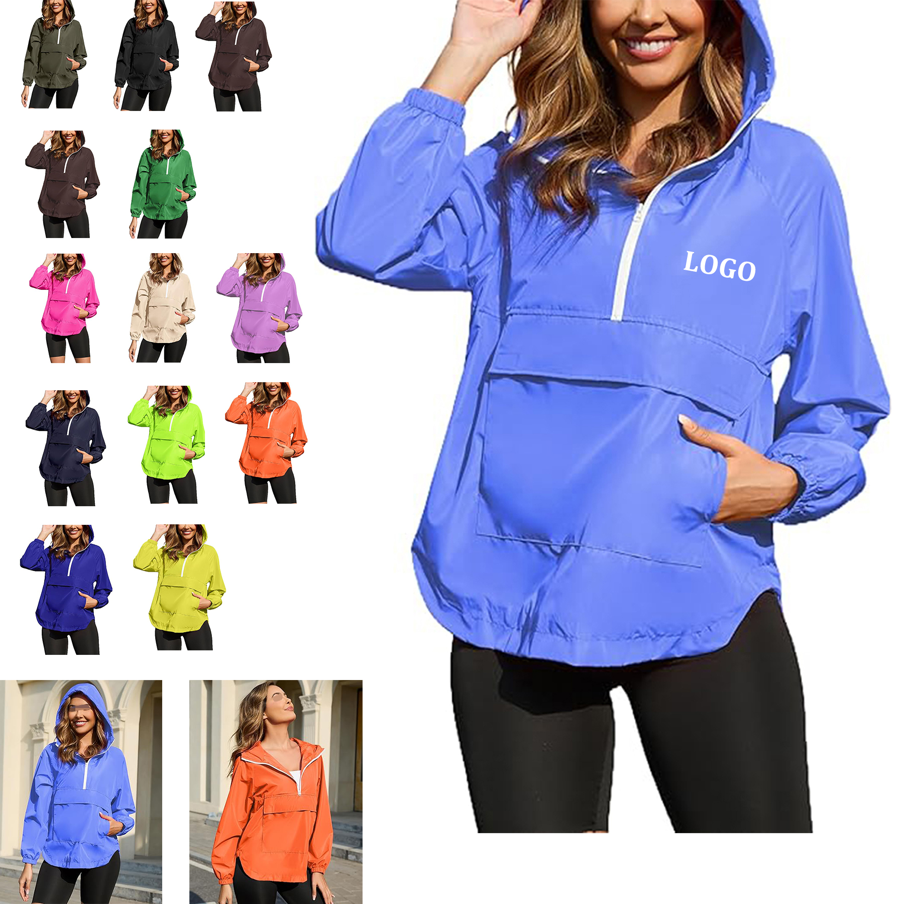 Women Packable Waterproof Lightweight Jacket 11
