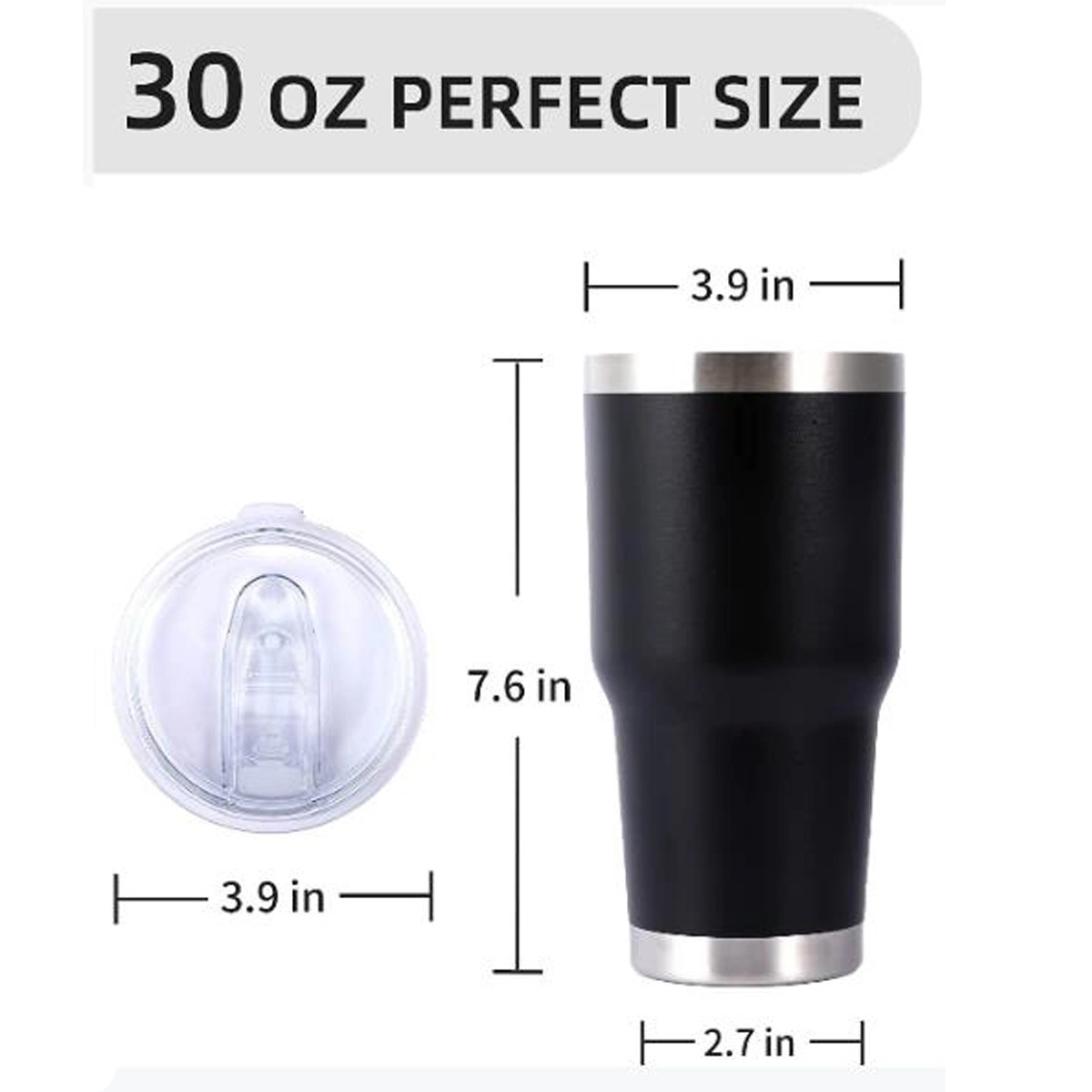30oz Insulated Tumbler With Lids 5