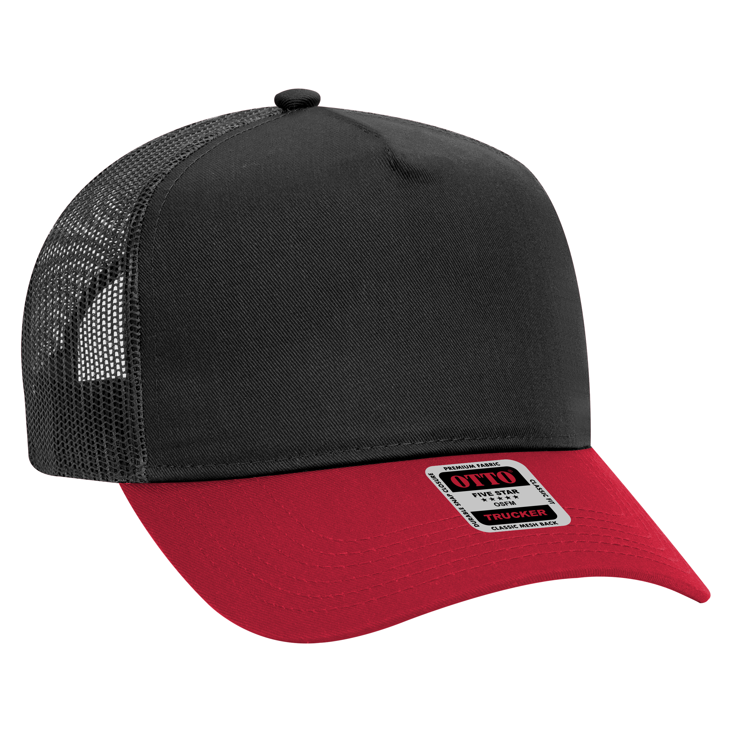 OTTO CAP® 5 Panel Mid Profile Mesh Back Trucker Hat 20