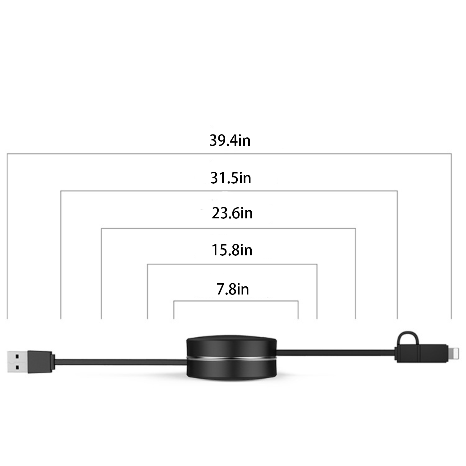 Multifunction Retractable USB Charger Cable 2