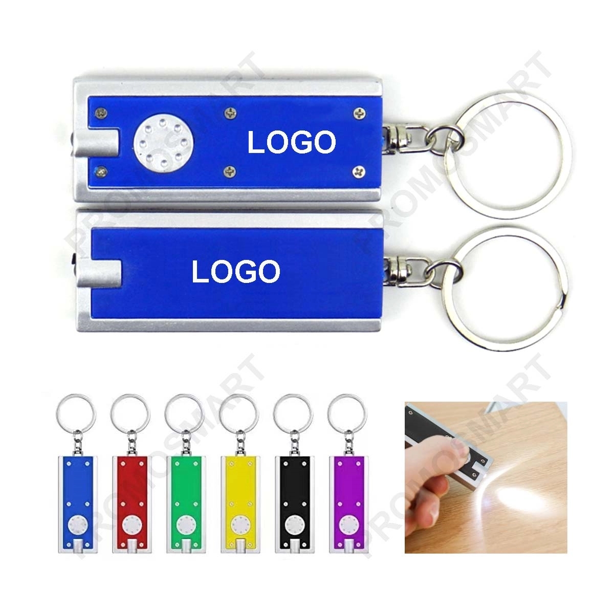 Solid Color Led Keychain 1