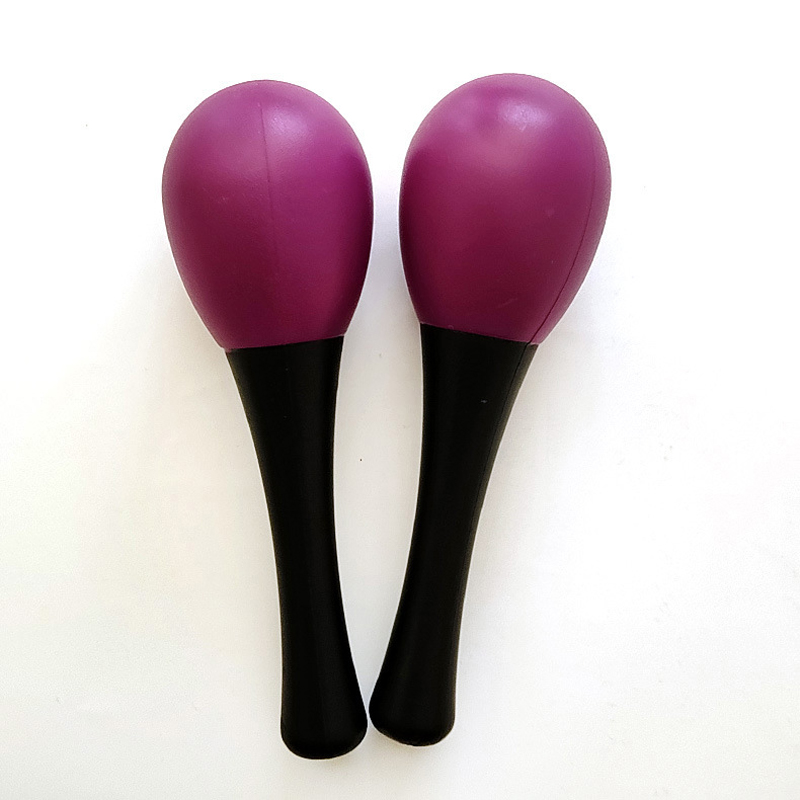 Plastic Colored Sand Hammer Toy with a sleek black handle and consistently 4
