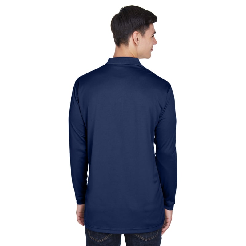 UltraClub Adult Cool & Dry Sport Long-Sleeve Polo 2
