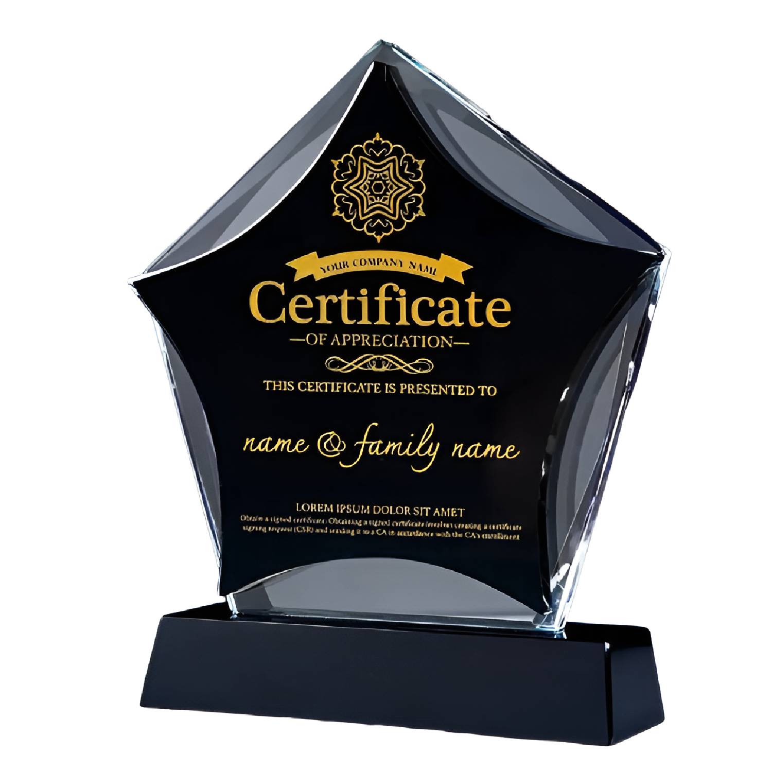 Prism Star Crystal Trophy 3