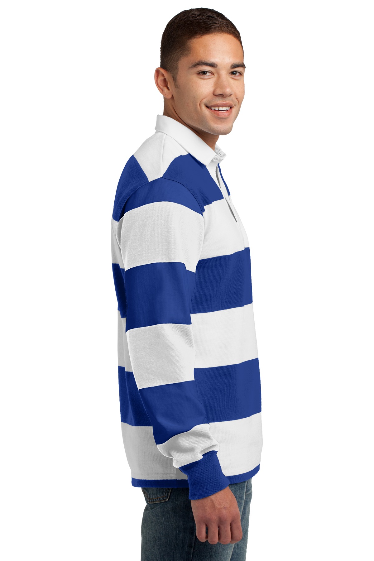 Sport-Tek Classic Long Sleeve Rugby Polo. ST301 31