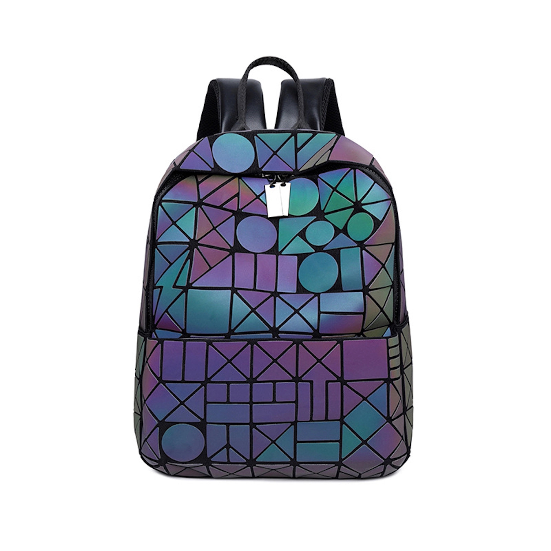 Women Men Geometric Luminous Purse Flash Travel Shoulder 8