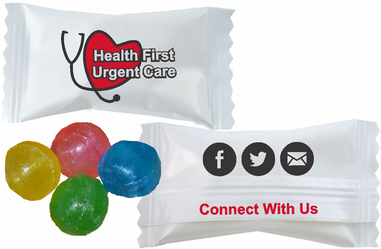 Assorted Fruit Ball Candy - Custom Wrapper 1