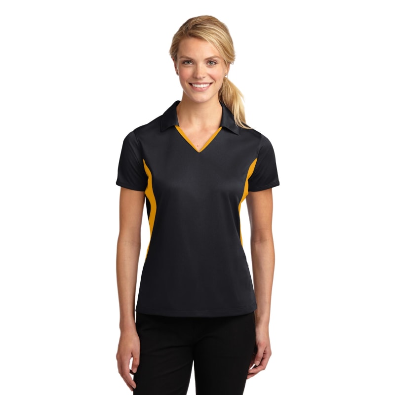 Sport-Tek Women's Side Blocked Micropique Sport-Wick Polo. 46