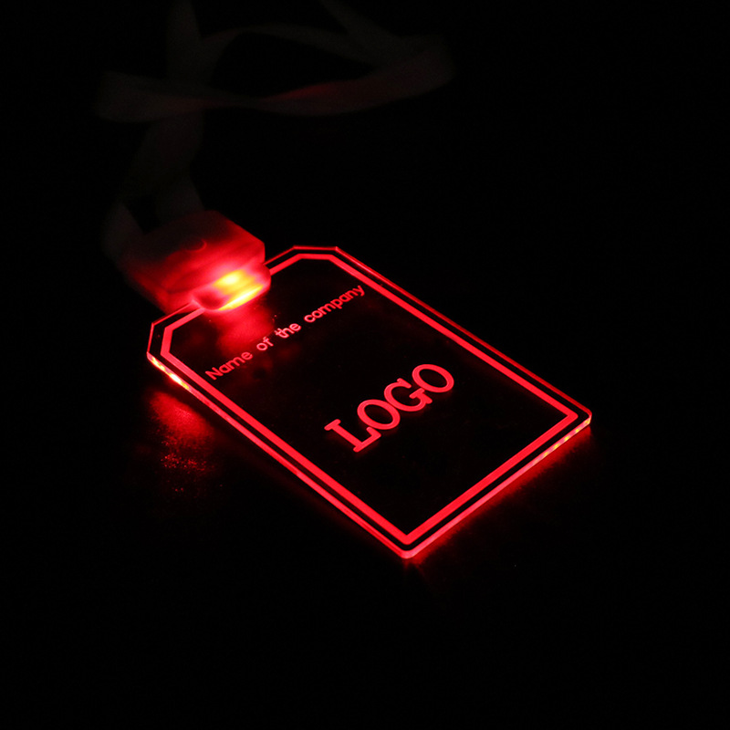 LED Illuminated ID Badge with Lanyard 2