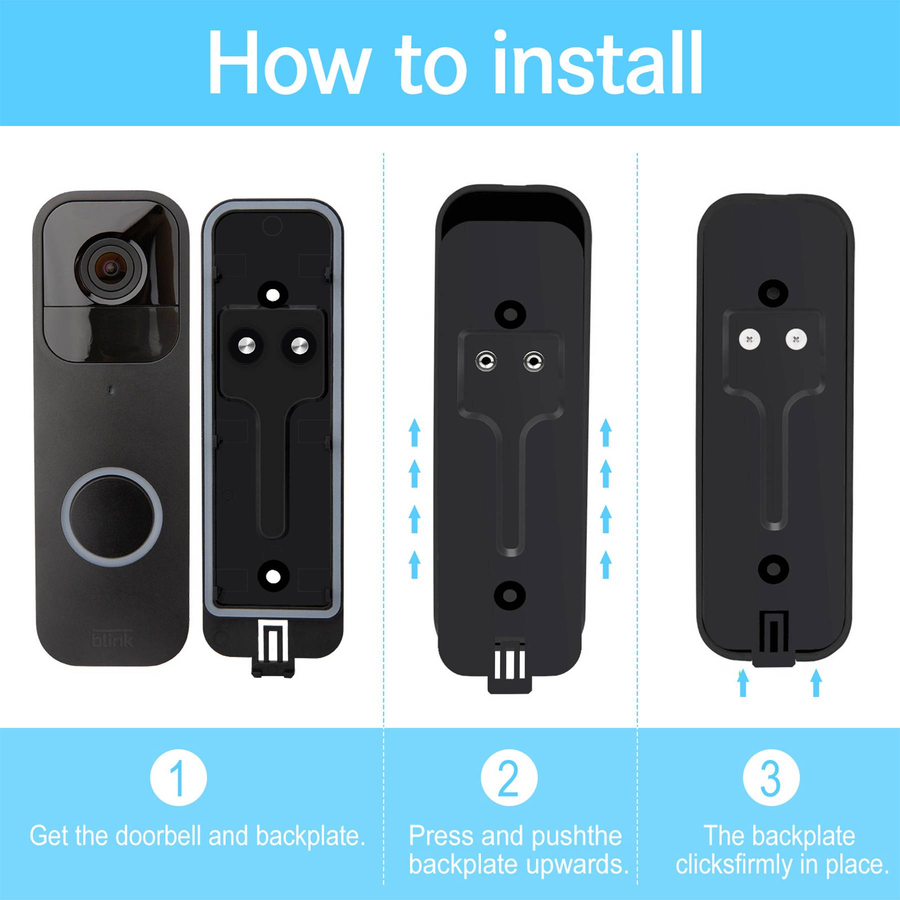 Video doorbell blink base plate 4