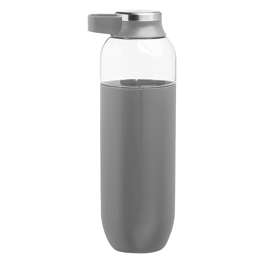 Plastic Water Bottle with Solid Color Half Wrap - Single 2