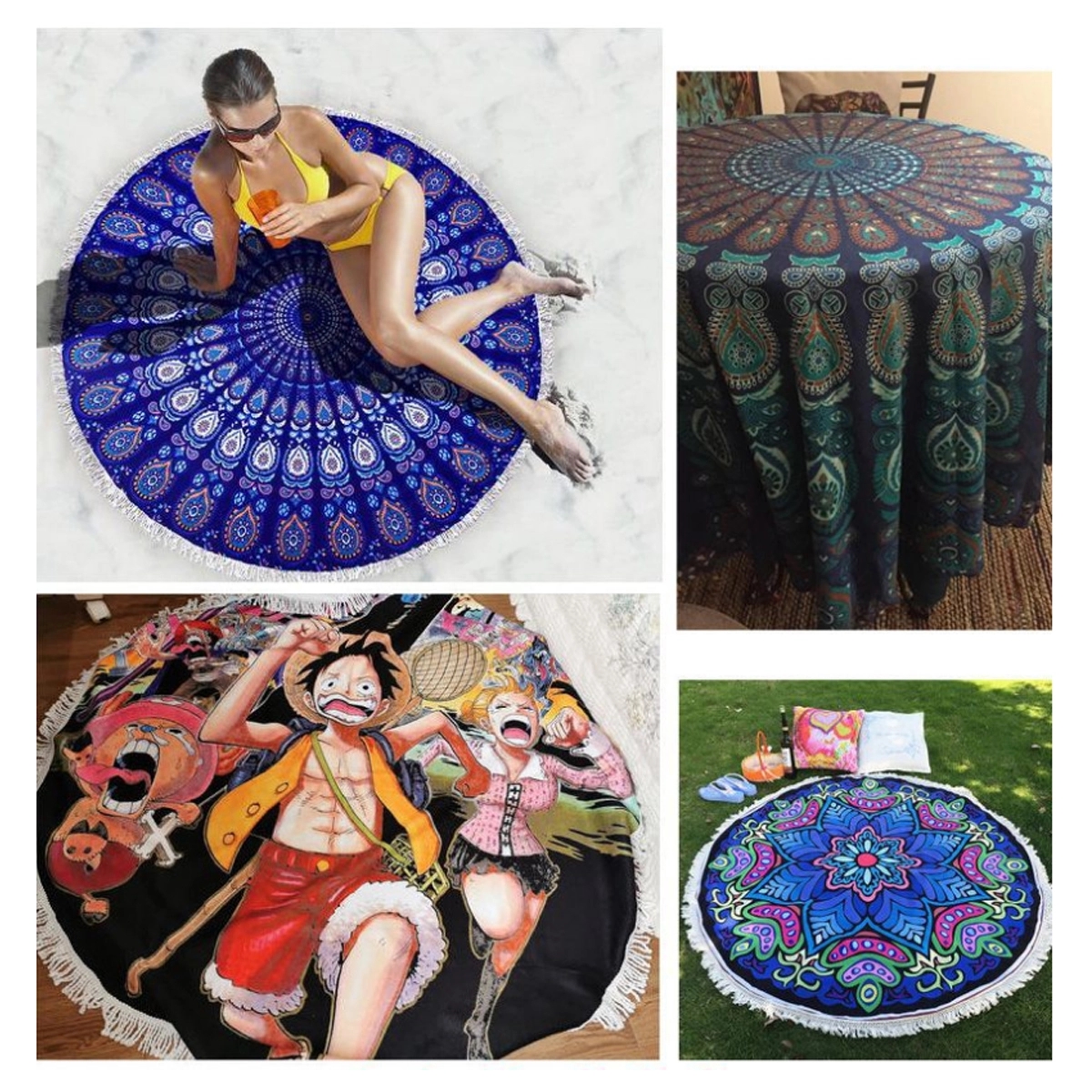 Seaside Round Beach Towel 3