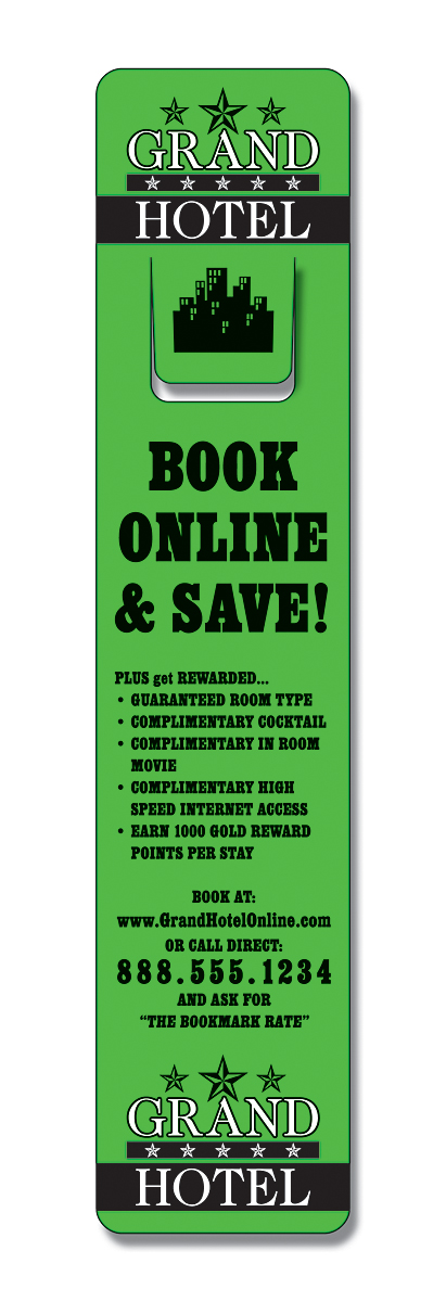 UV-Coated (1S) Bookmark - 2.25x8.5 Pentagon Shape -Extra-Thick - 14 pt. 1