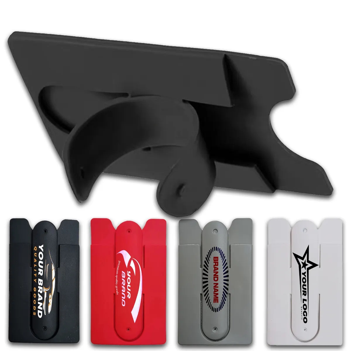 Convenient Stick-On Card Holder Cell Phone Stand Pouch Case 1