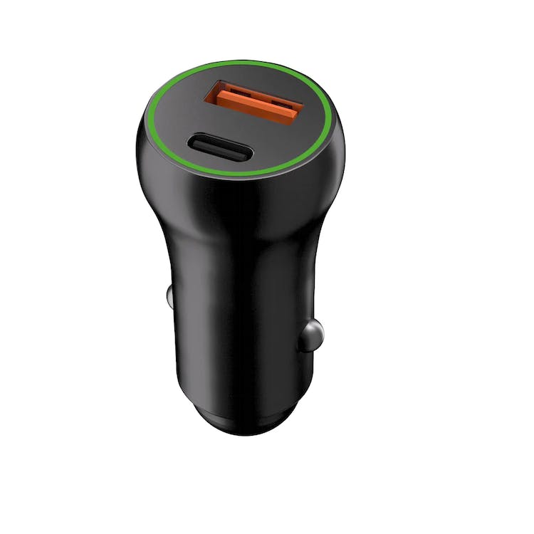 Car Charger USBPD 20W - 1 USB-C & 1 USB-A Black 2