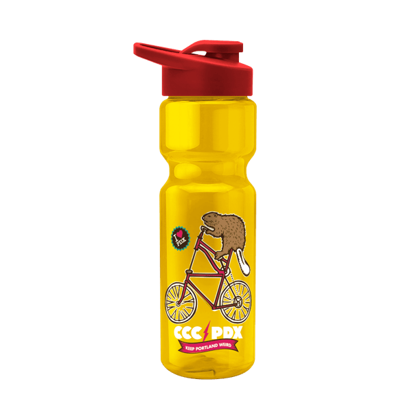 Blazer 28oz Transparent Bike Bottle w/Drink-thru Lid 1340
