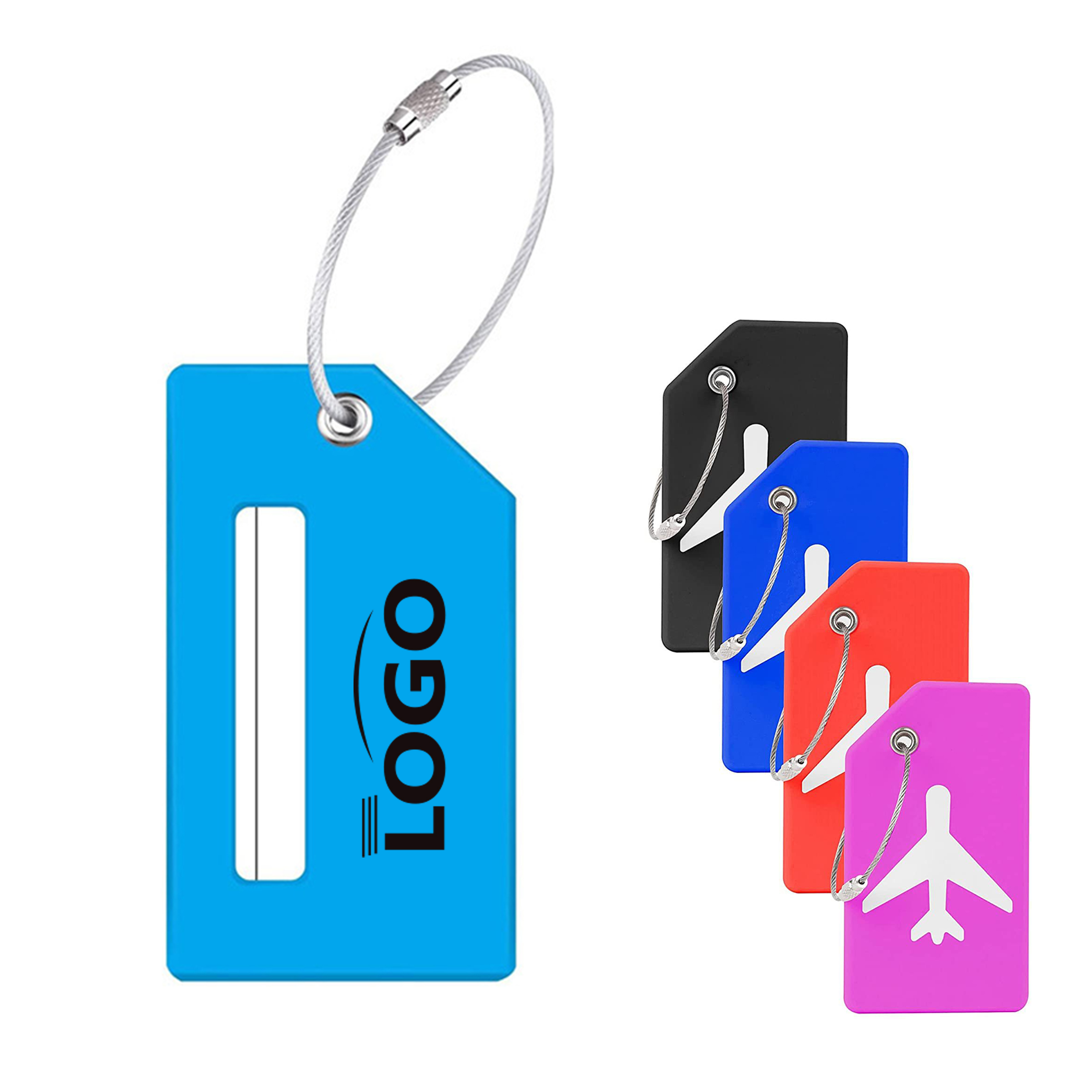 Secure Wire Loop Silicone Travel Bag Tag 4