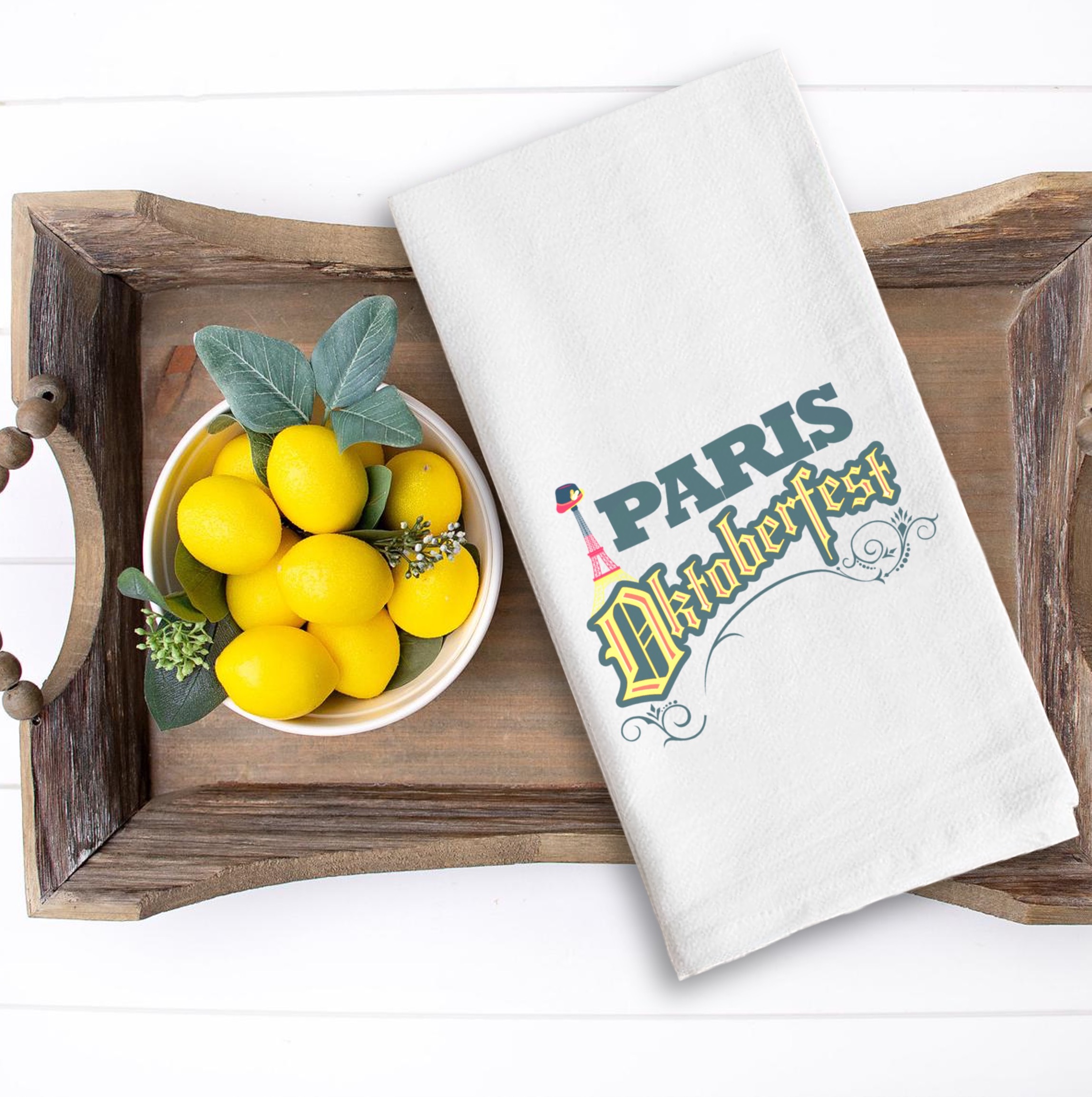 White Vintage Flour Sack Tea Towel 15