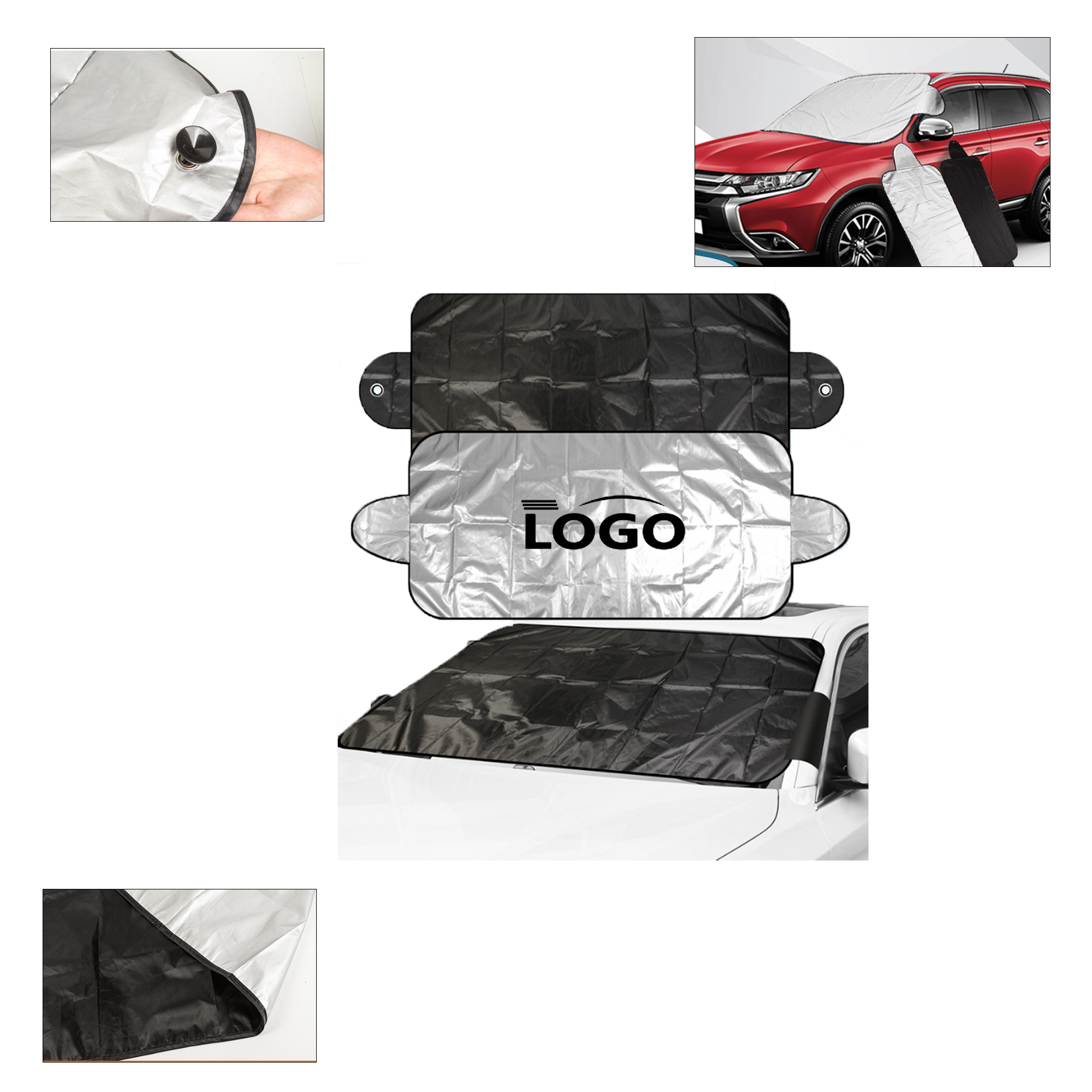 Silkscreen Printed Car Front Windshield Snow Cover 1