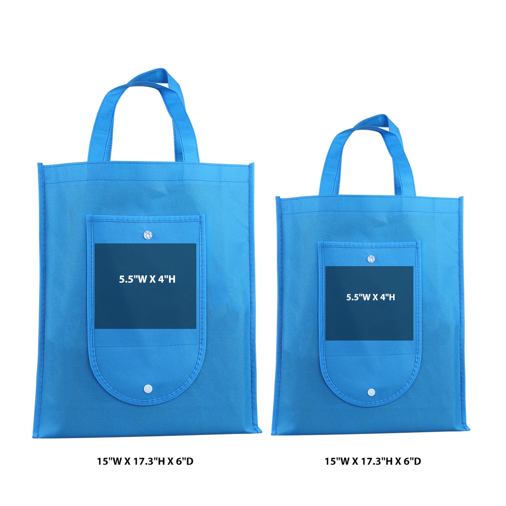 Foldable Non-Woven Tote Bags Portrait Style