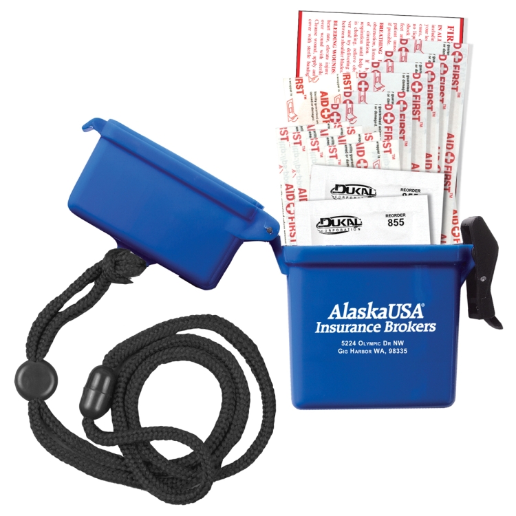 "EZ CARRY KIT 3" 13 Piece First Aid Kit Thirteen Components Inserted Into Hard Plastic Hinged Top Wa 8