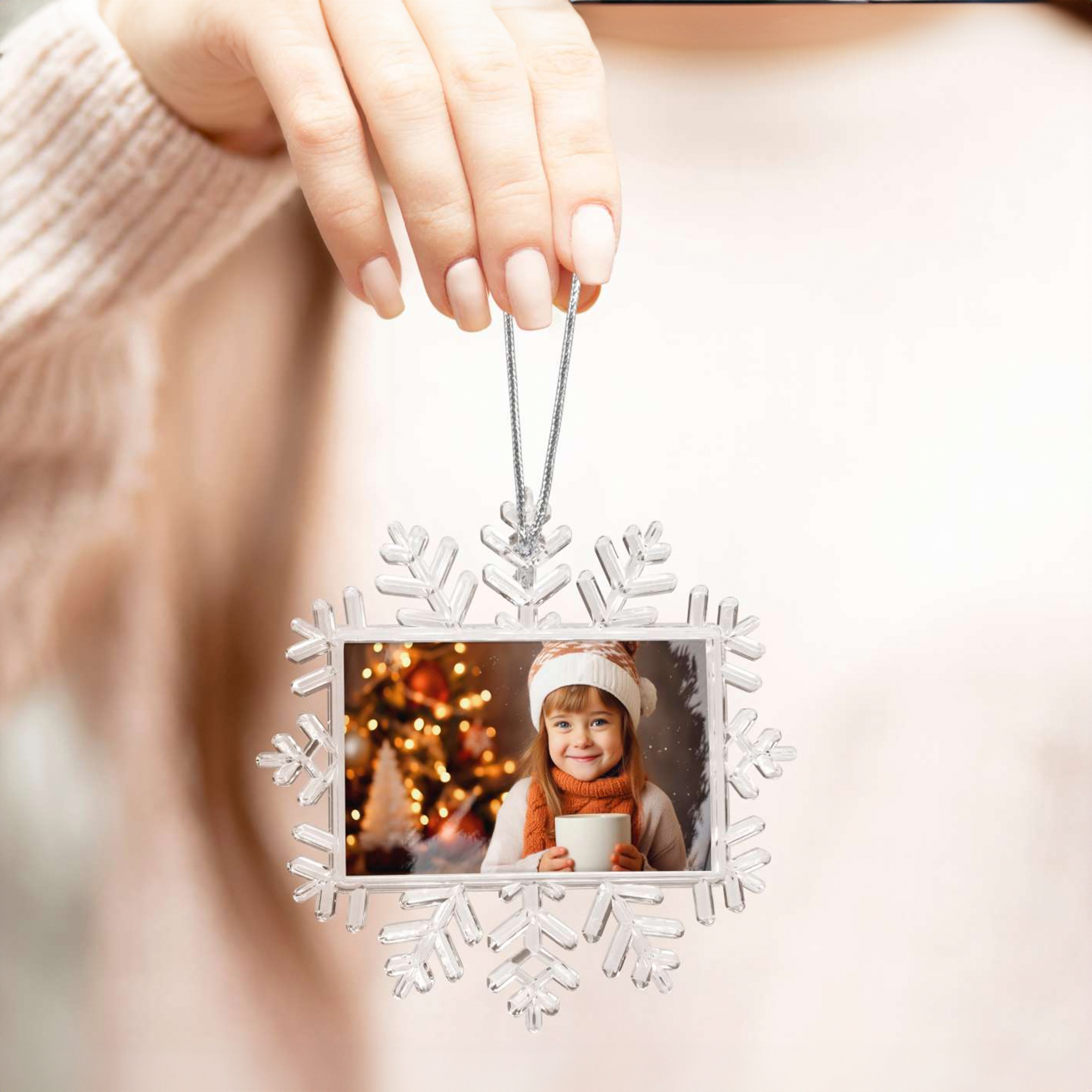 Custom Snowflake Ornaments – Personalized Clear Photo Decorations for Holiday Gifting 3