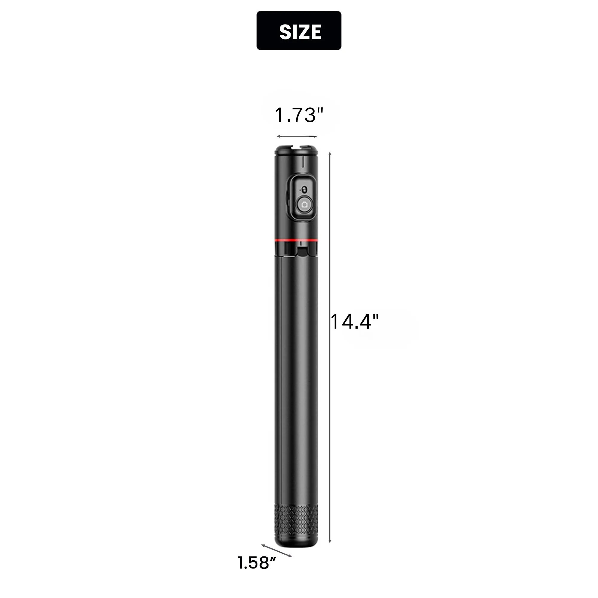 Bluetooth Selfie Stick with Hidden Tripod 3