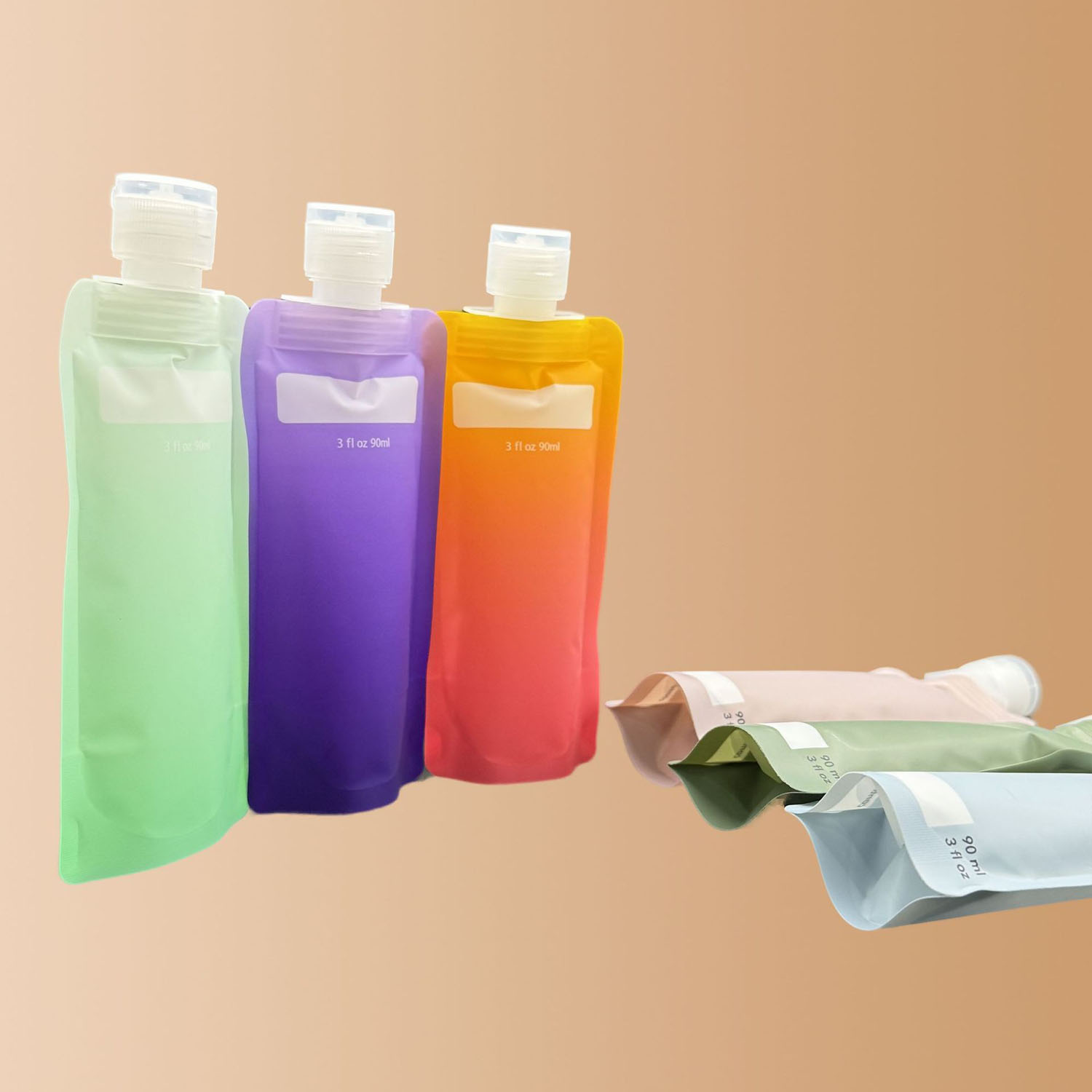 3oz Refillable Squeeze Toiletry Pouch for Travel 9