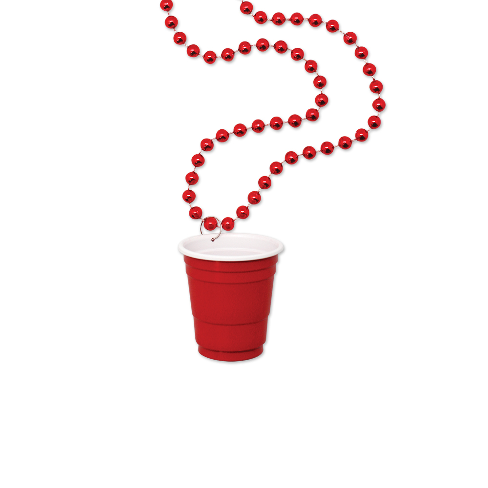 Red Cup Shot Glass on Beads 2