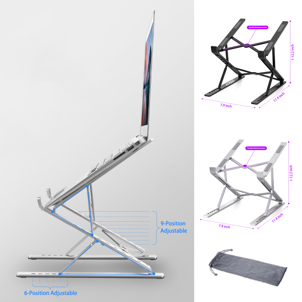 Double-decker Adjustable Aluminum Laptop Stand 1